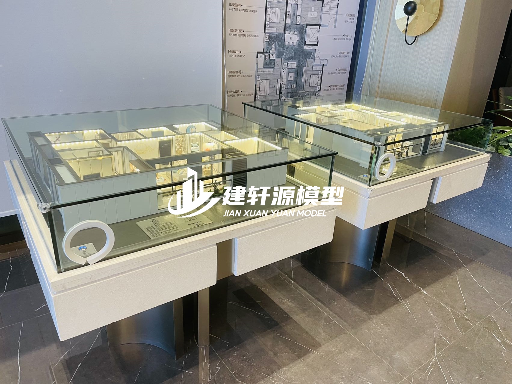 崇左中梁地产户型模型制作